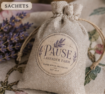 Large Lavender Sachet | Set of 3 | Organic Dried Lavender Gift - Ships Free