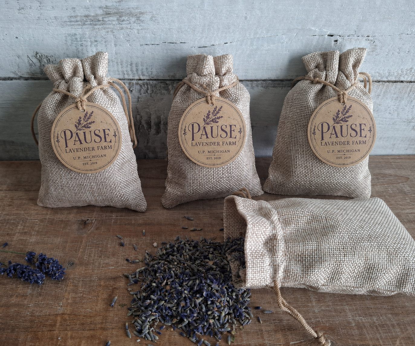 Large Lavender Sachet | Set of 3 | Organic Dried Lavender Gift - Ships Free