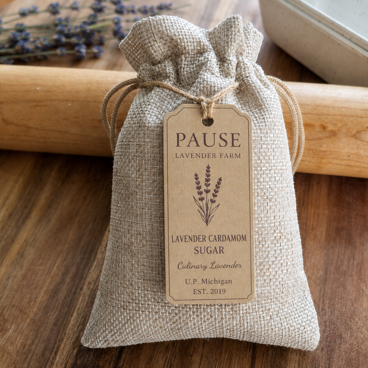 Lavender Sugar Sack | 6 Varieties | 8 oz Small-Batch Culinary Lavender Sugar