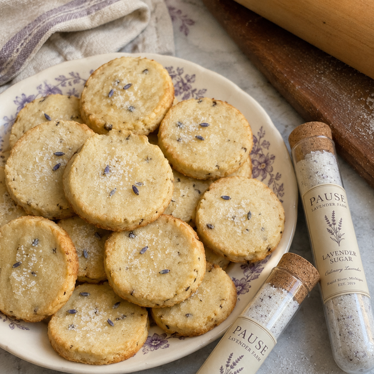 Lavender Sugar Tasters | 6 Varieties | Small-Batch Culinary Lavender Sugar