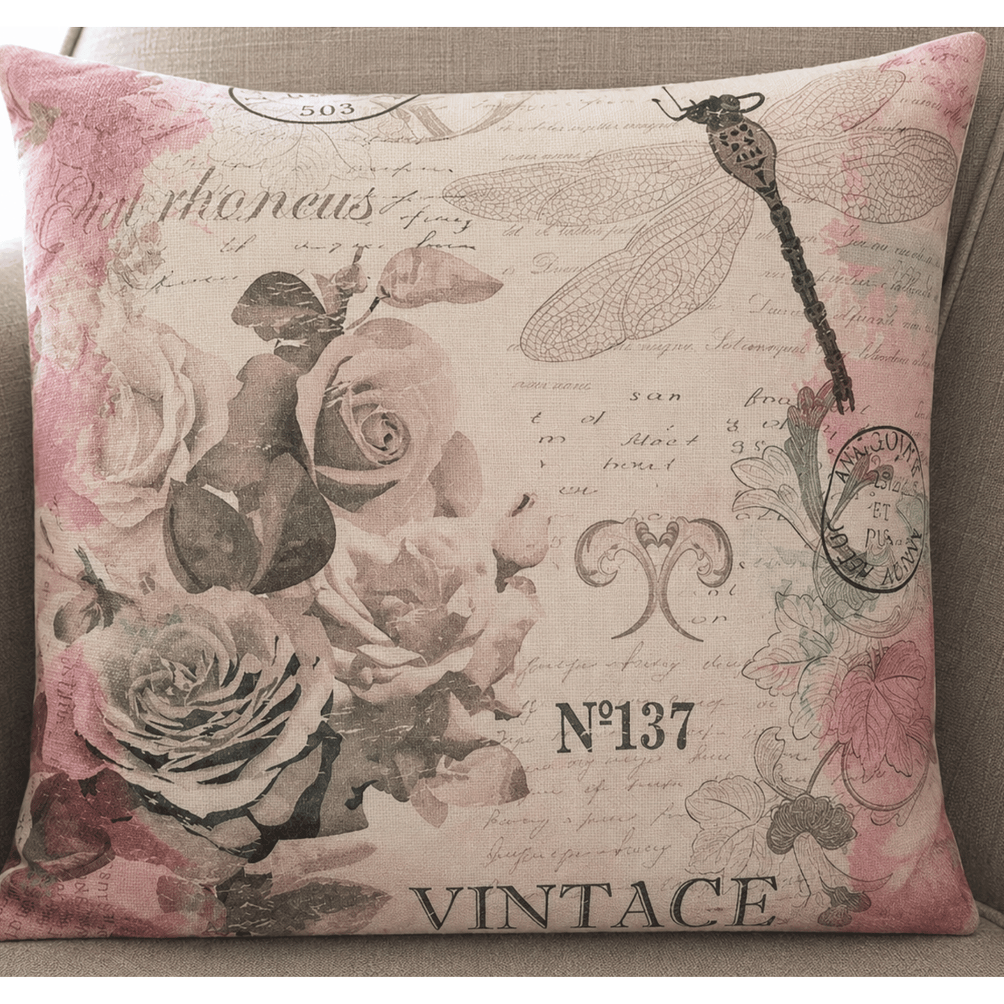 Lavender Scented Decorative Pillow Cover