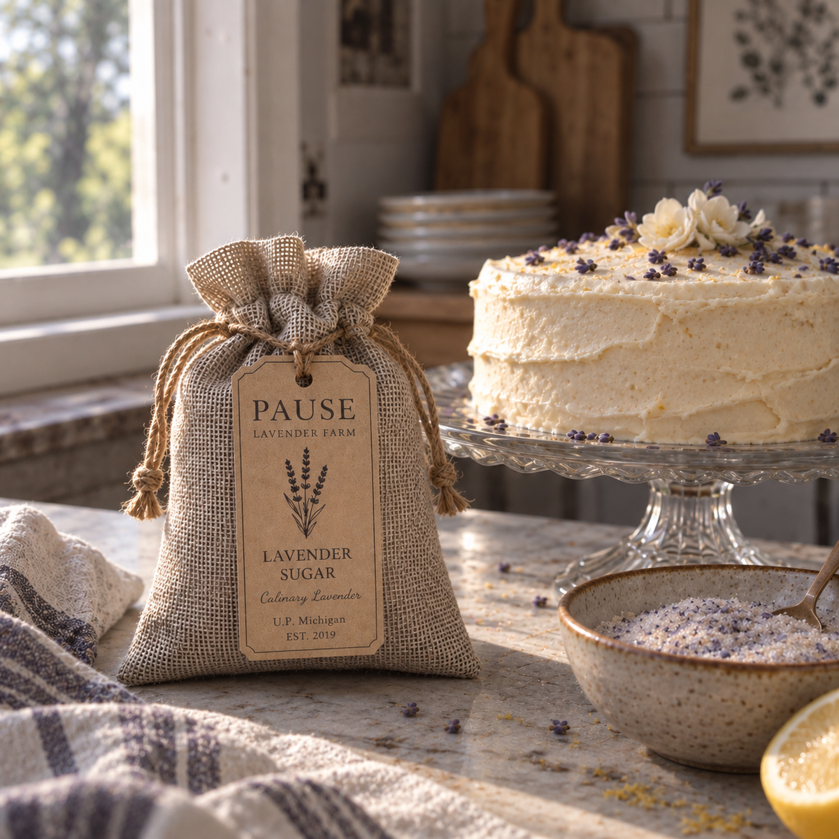 Lavender Sugar Sack | 6 Varieties | 8 oz Small-Batch Culinary Lavender Sugar