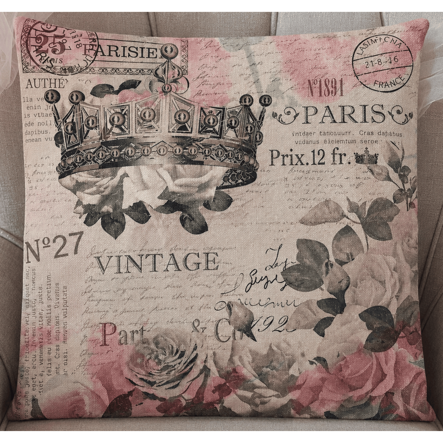 Lavender Scented Decorative Pillow Cover